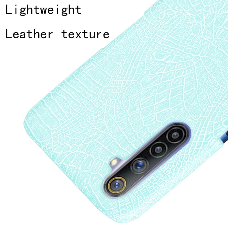For Oppo Realme 6 Shockproof Crocodile Texture PC + PU Case