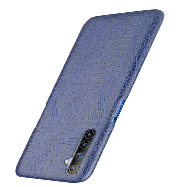For Oppo Realme 6 Shockproof Crocodile Texture PC + PU Case