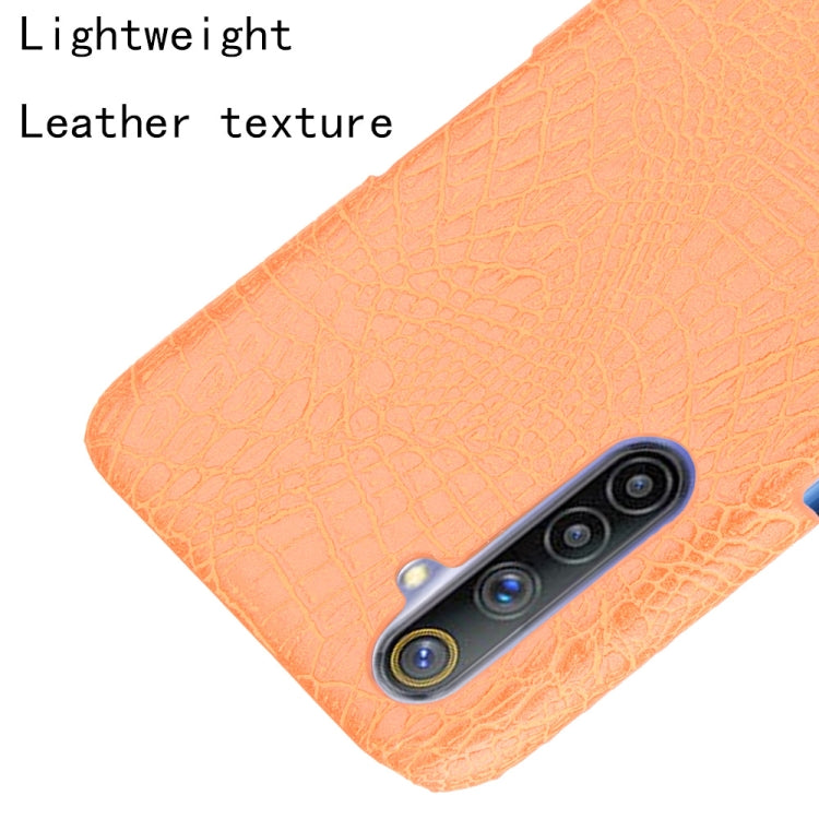 For Oppo Realme 6 Shockproof Crocodile Texture PC + PU Case