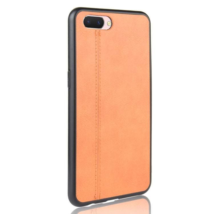 For Oppo A12e Shockproof Sewing Cow Pattern Skin PC + PU + TPU Case