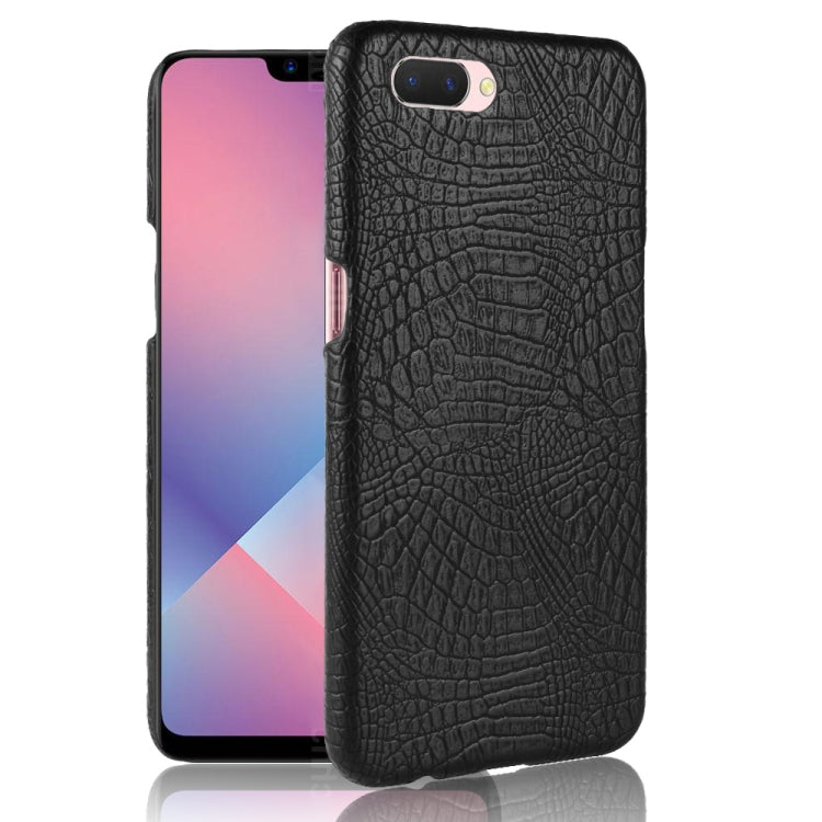 For Oppo A12e Shockproof Crocodile Texture PC + PU Case
