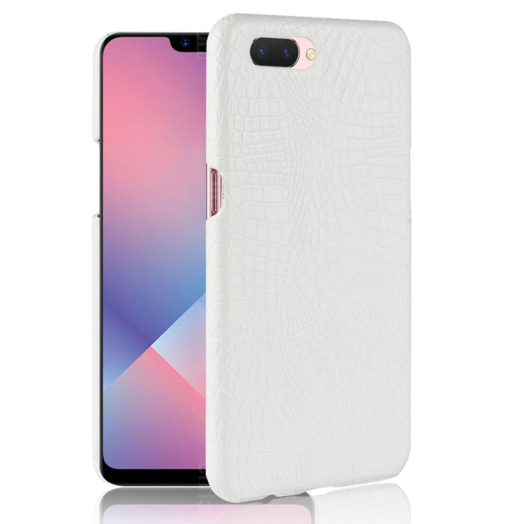 For Oppo A12e Shockproof Crocodile Texture PC + PU Case