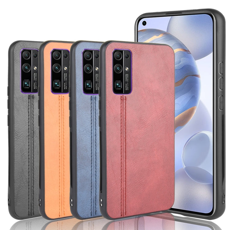 For Huawei Honor 30 Shockproof Sewing Cow Pattern Skin PC + PU + TPU Case