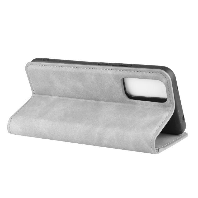 For Huawei Honor 30 Retro-skin Business Magnetic Suction Leather Case with Holder & Card Slots & Wallet