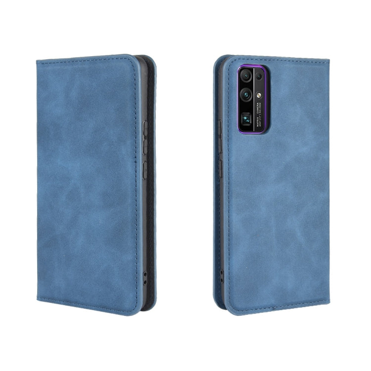 For Huawei Honor 30 Retro-skin Business Magnetic Suction Leather Case with Holder & Card Slots & Wallet