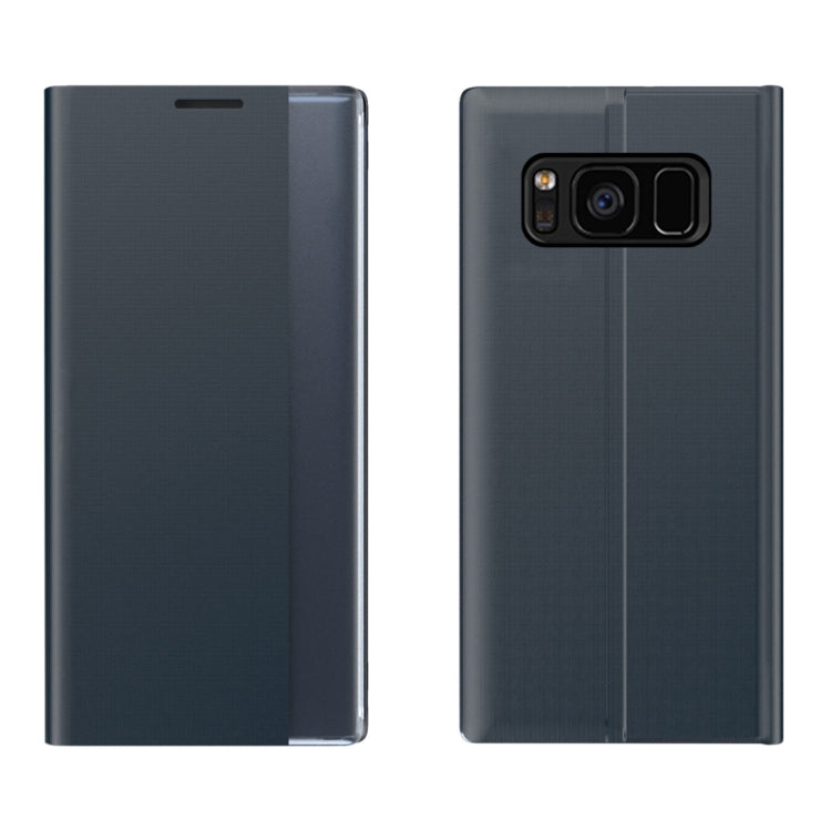 For Galaxy S10 Side Display Magnetic Horizontal Flip Plain Texture Cloth + PC Case with Holder & Sleep / Wake-up Function