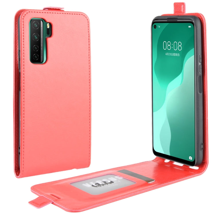 For Huawei Nova 7 SE  R64 Texture Single Vertical Flip Leather Protective Case with Card Slots & Photo Frame