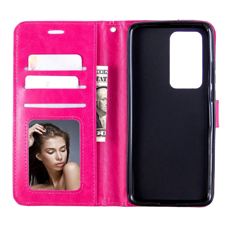For Huawei P40 Pro Crazy Horse Texture Horizontal Flip Leather Case with Holder & Card Slots & Wallet & Photo Frame