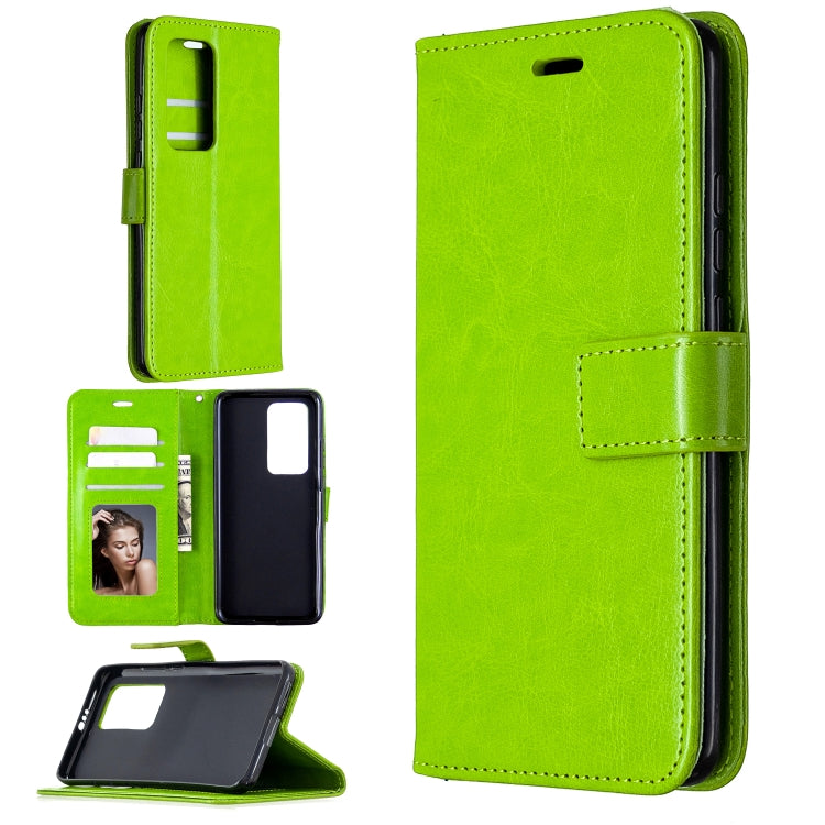 For Huawei P40 Pro Crazy Horse Texture Horizontal Flip Leather Case with Holder & Card Slots & Wallet & Photo Frame