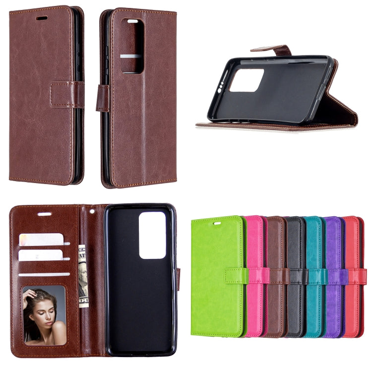 For Huawei P40 Pro Crazy Horse Texture Horizontal Flip Leather Case with Holder & Card Slots & Wallet & Photo Frame