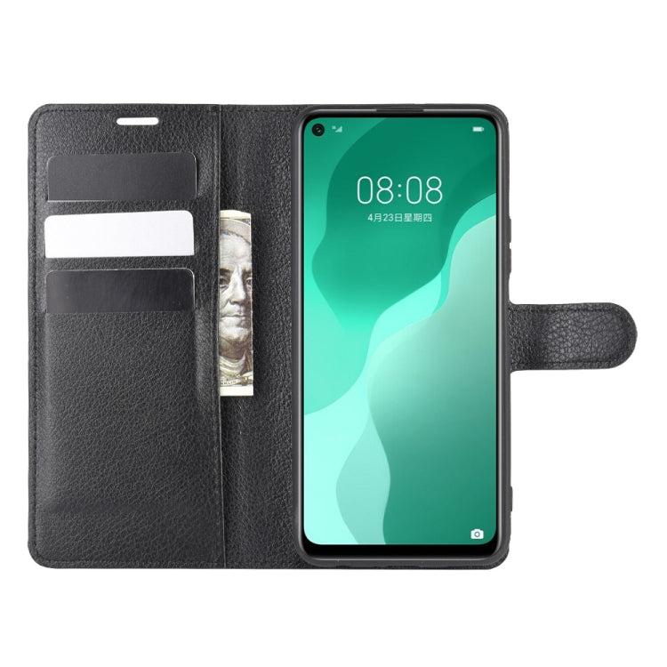 For Huawei Nova 7 SE Litchi Texture Horizontal Flip Protective Case with Holder & Card Slots & Wallet