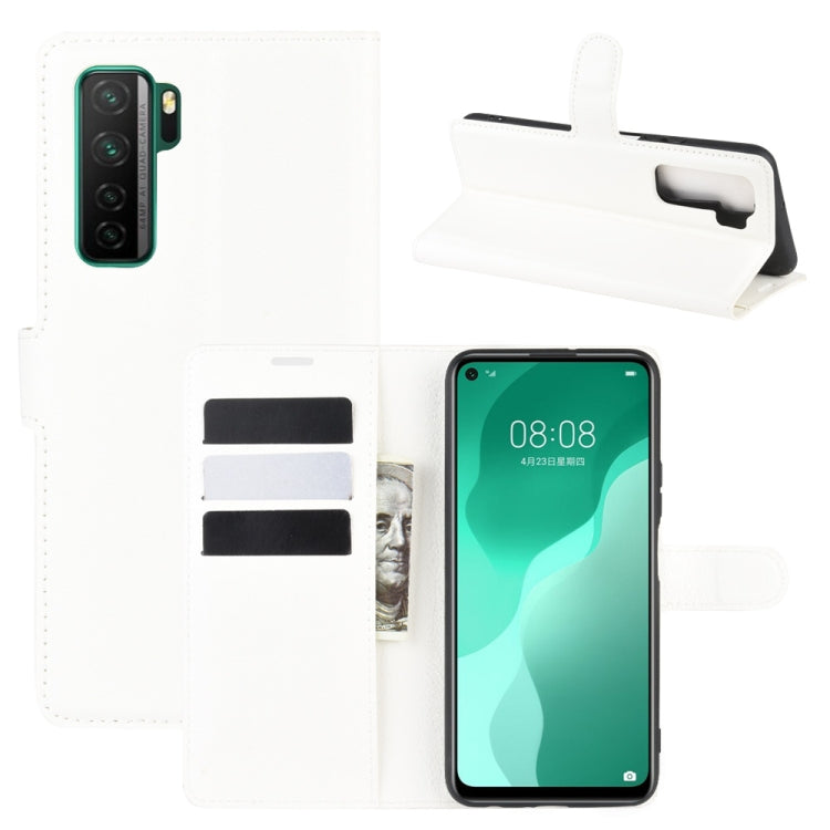 For Huawei Nova 7 SE Litchi Texture Horizontal Flip Protective Case with Holder & Card Slots & Wallet