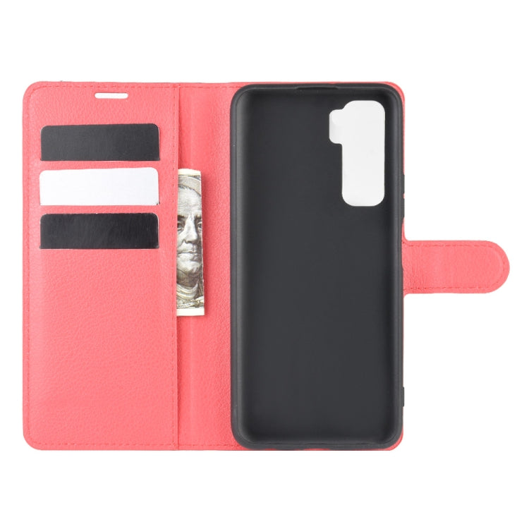 For Huawei Nova 7 SE Litchi Texture Horizontal Flip Protective Case with Holder & Card Slots & Wallet