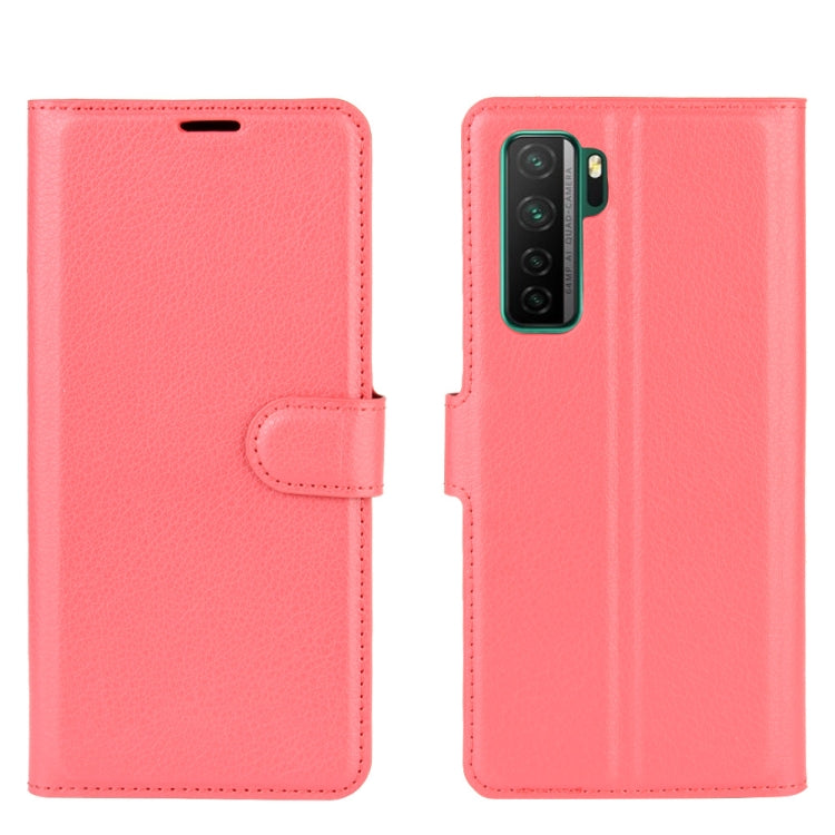 For Huawei Nova 7 SE Litchi Texture Horizontal Flip Protective Case with Holder & Card Slots & Wallet