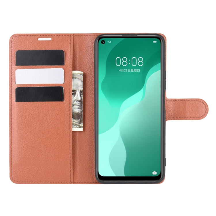 For Huawei Nova 7 SE Litchi Texture Horizontal Flip Protective Case with Holder & Card Slots & Wallet