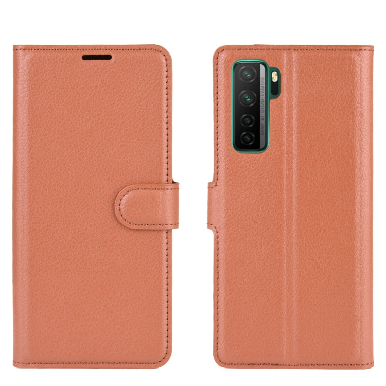For Huawei Nova 7 SE Litchi Texture Horizontal Flip Protective Case with Holder & Card Slots & Wallet