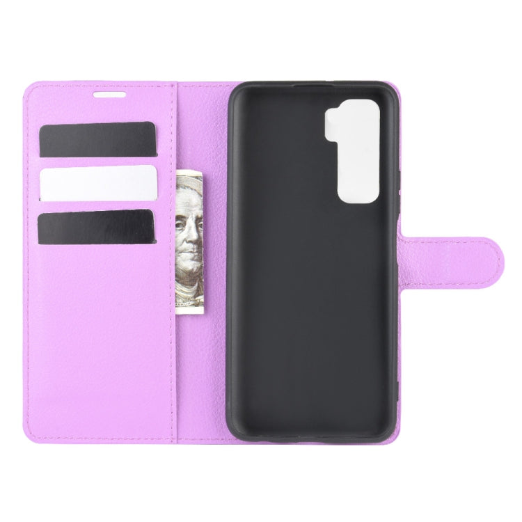 For Huawei Nova 7 SE Litchi Texture Horizontal Flip Protective Case with Holder & Card Slots & Wallet