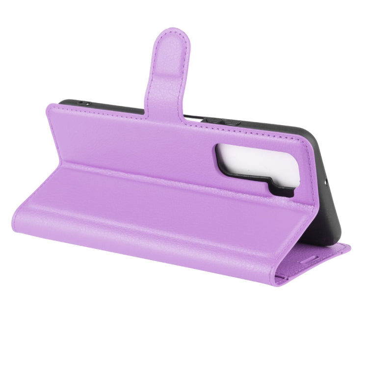 For Huawei Nova 7 SE Litchi Texture Horizontal Flip Protective Case with Holder & Card Slots & Wallet