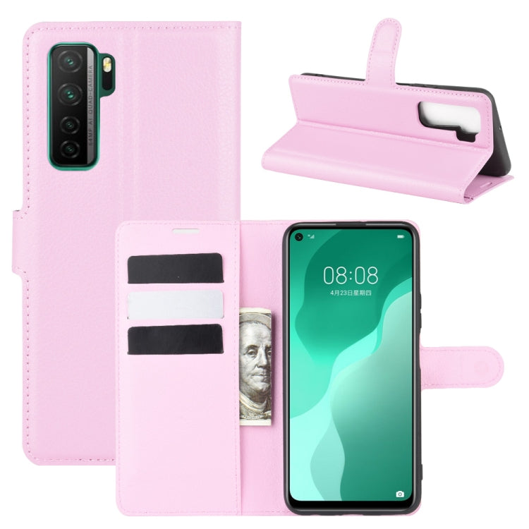 For Huawei Nova 7 SE Litchi Texture Horizontal Flip Protective Case with Holder & Card Slots & Wallet