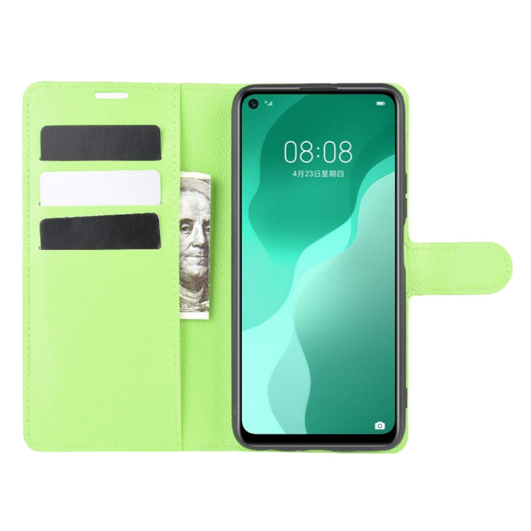 For Huawei Nova 7 SE Litchi Texture Horizontal Flip Protective Case with Holder & Card Slots & Wallet