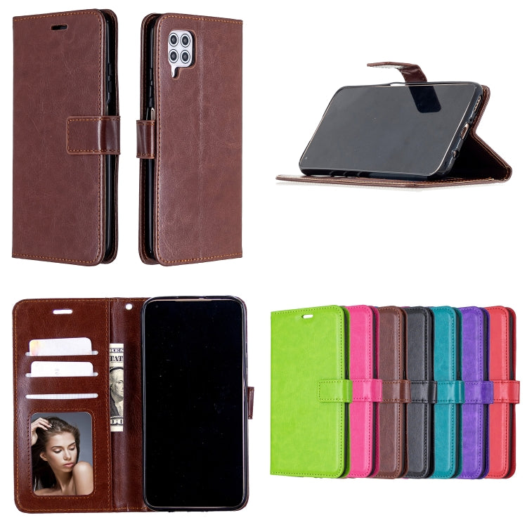 For Huawei P40 Lite Crazy Horse Texture Horizontal Flip Leather Case with Holder & Card Slots & Wallet & Photo Frame