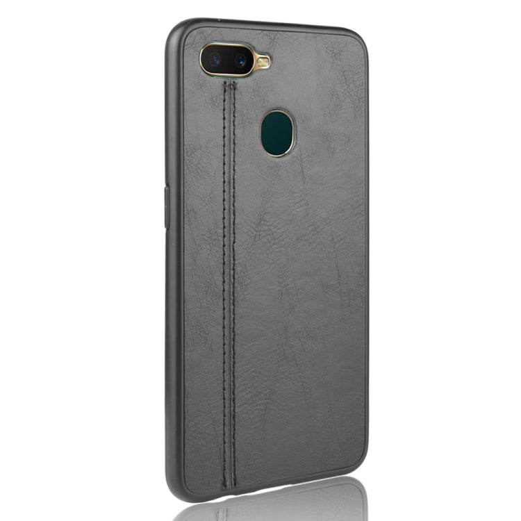 For Oppo A12 Shockproof Sewing Cow Pattern Skin PC + PU + TPU Case