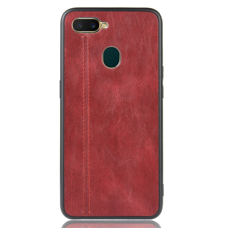 For Oppo A12 Shockproof Sewing Cow Pattern Skin PC + PU + TPU Case