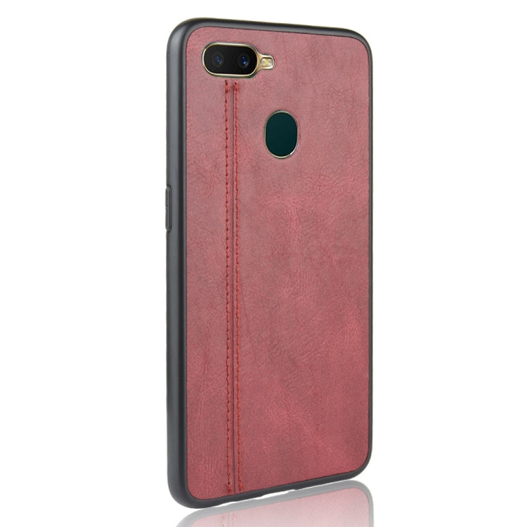 For Oppo A12 Shockproof Sewing Cow Pattern Skin PC + PU + TPU Case