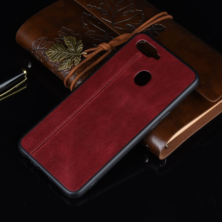 For Oppo A12 Shockproof Sewing Cow Pattern Skin PC + PU + TPU Case