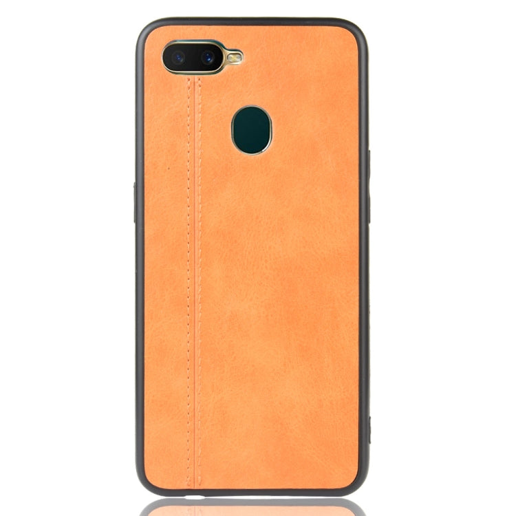For Oppo A12 Shockproof Sewing Cow Pattern Skin PC + PU + TPU Case