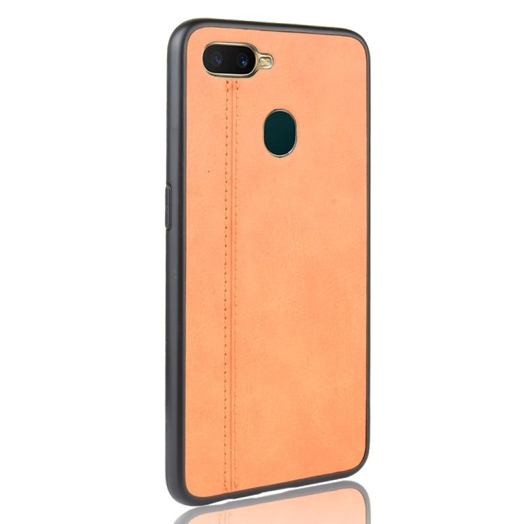 For Oppo A12 Shockproof Sewing Cow Pattern Skin PC + PU + TPU Case