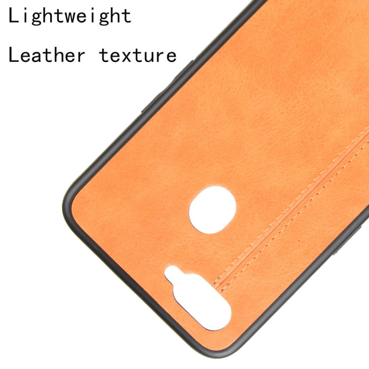 For Oppo A12 Shockproof Sewing Cow Pattern Skin PC + PU + TPU Case