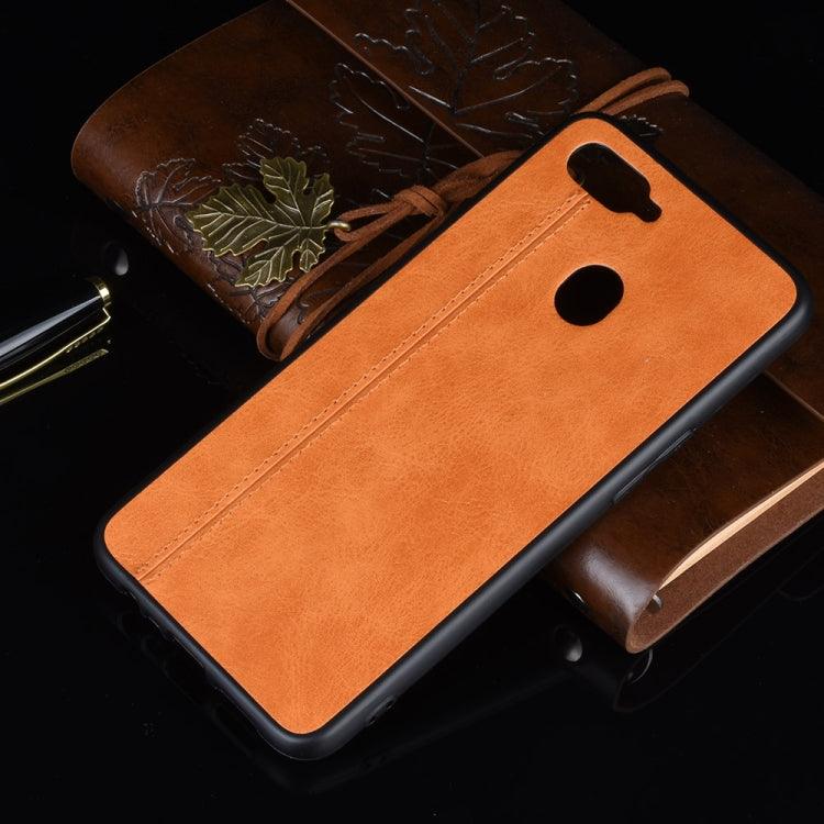 For Oppo A12 Shockproof Sewing Cow Pattern Skin PC + PU + TPU Case