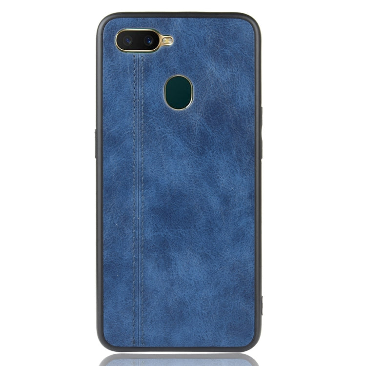 For Oppo A12 Shockproof Sewing Cow Pattern Skin PC + PU + TPU Case