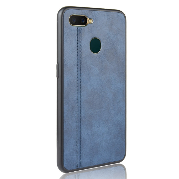 For Oppo A12 Shockproof Sewing Cow Pattern Skin PC + PU + TPU Case