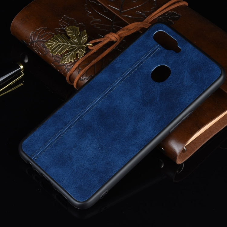 For Oppo A12 Shockproof Sewing Cow Pattern Skin PC + PU + TPU Case