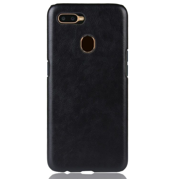 For Oppo A12 Shockproof Litchi Texture PC + PU Case