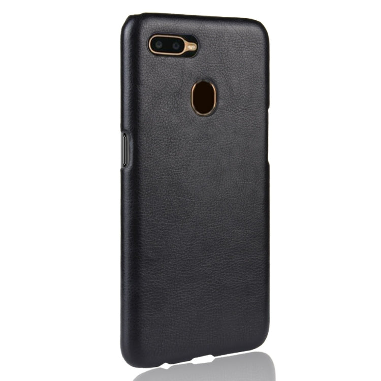 For Oppo A12 Shockproof Litchi Texture PC + PU Case