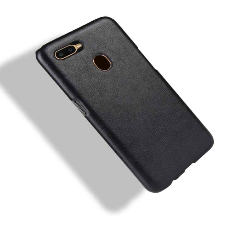 For Oppo A12 Shockproof Litchi Texture PC + PU Case
