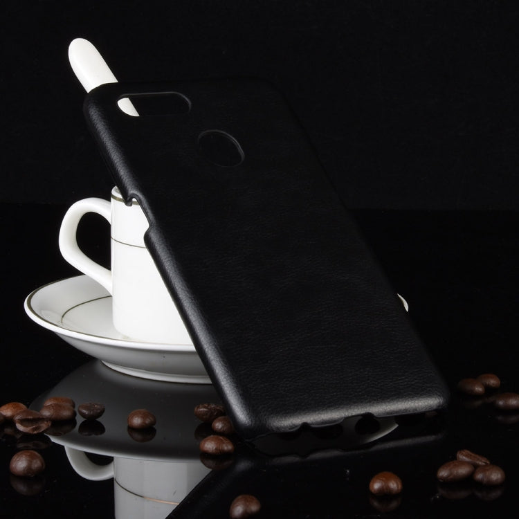 For Oppo A12 Shockproof Litchi Texture PC + PU Case