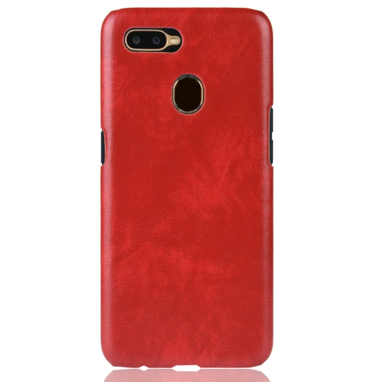 For Oppo A12 Shockproof Litchi Texture PC + PU Case