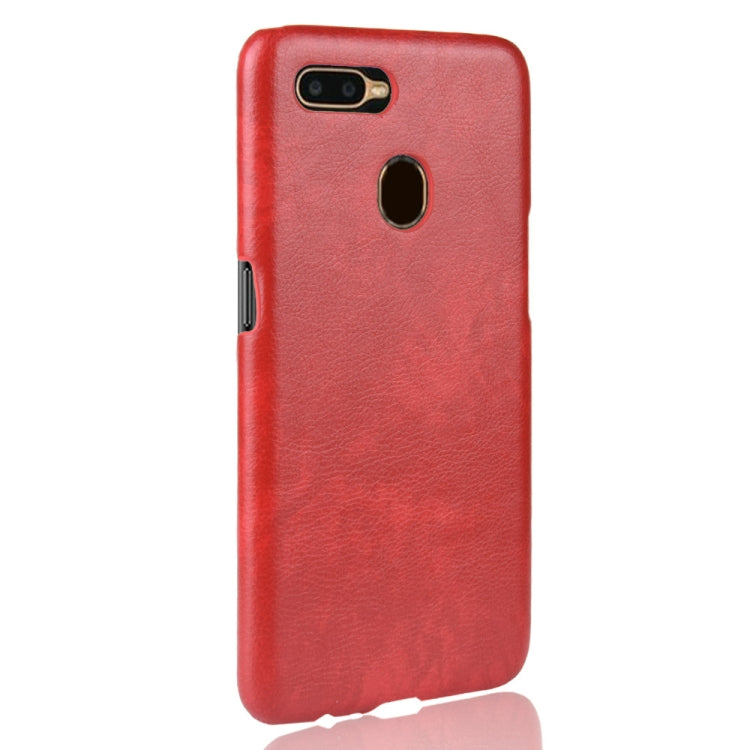 For Oppo A12 Shockproof Litchi Texture PC + PU Case