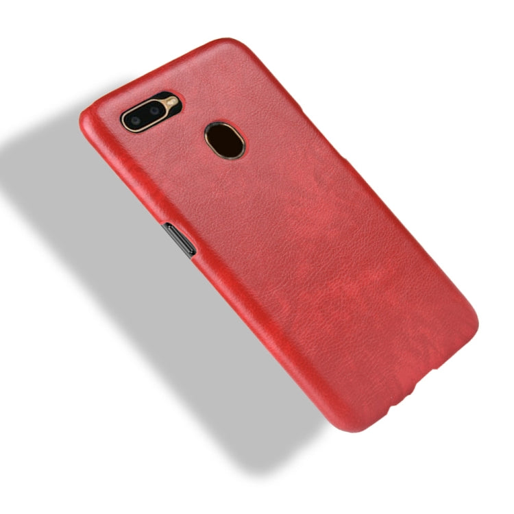 For Oppo A12 Shockproof Litchi Texture PC + PU Case