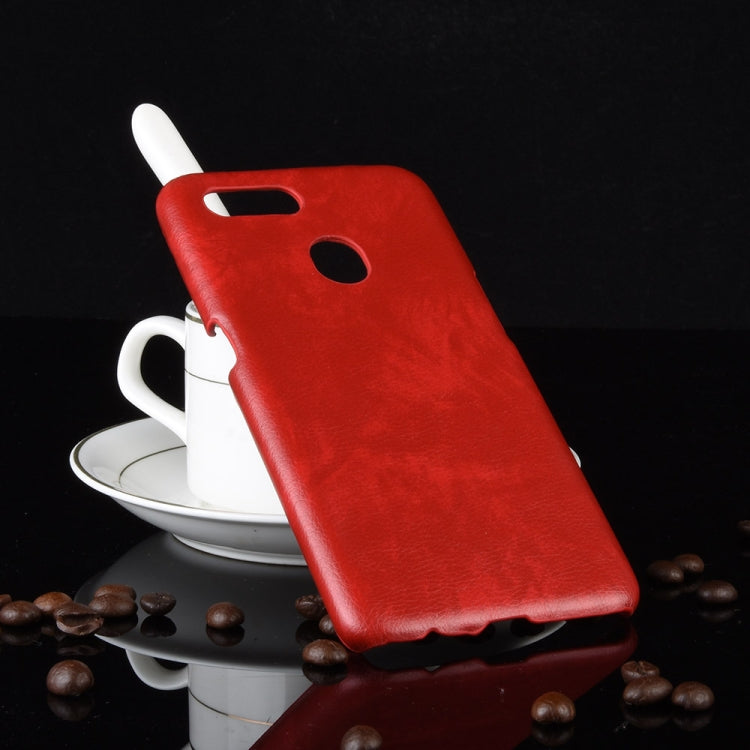 For Oppo A12 Shockproof Litchi Texture PC + PU Case
