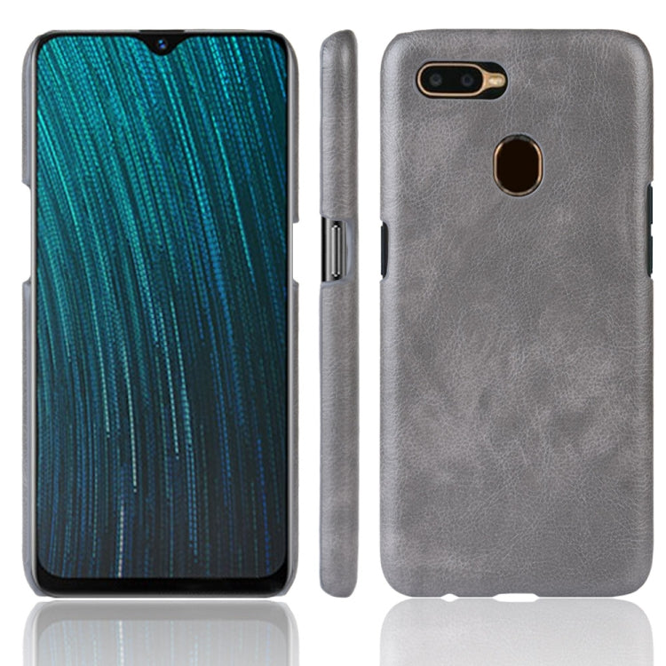 For Oppo A12 Shockproof Litchi Texture PC + PU Case