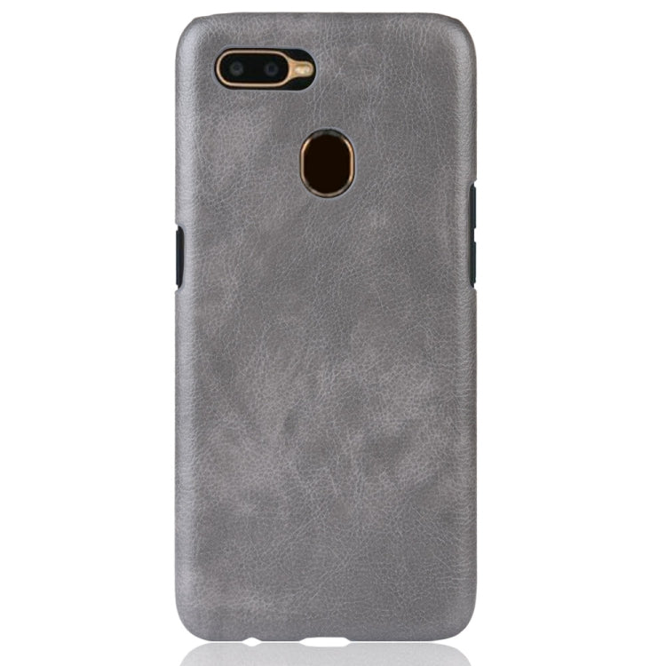 For Oppo A12 Shockproof Litchi Texture PC + PU Case