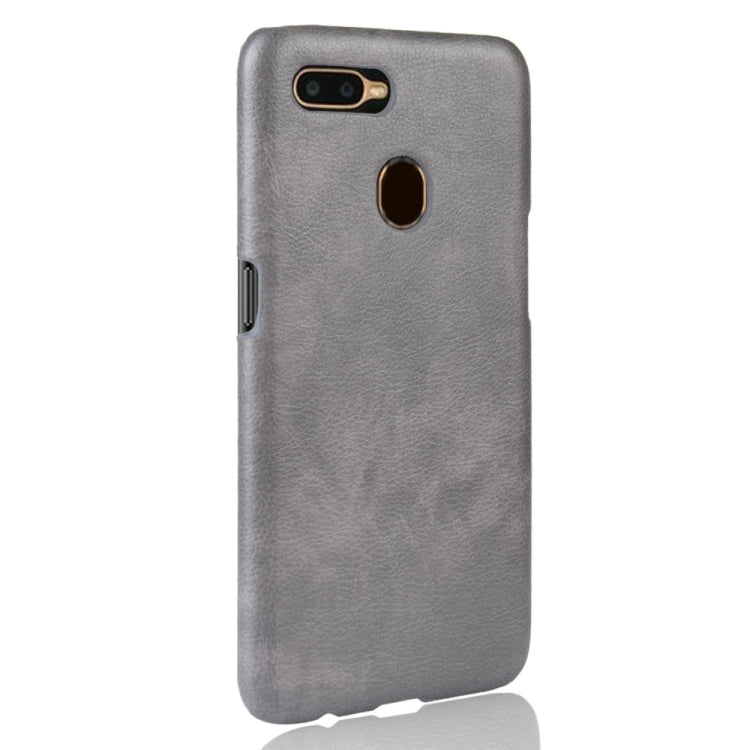 For Oppo A12 Shockproof Litchi Texture PC + PU Case