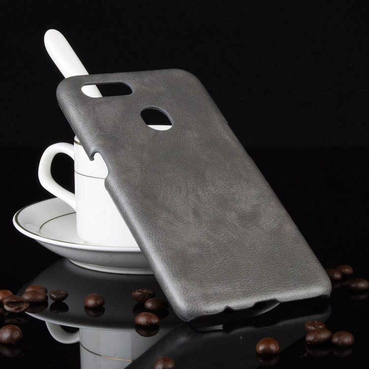 For Oppo A12 Shockproof Litchi Texture PC + PU Case