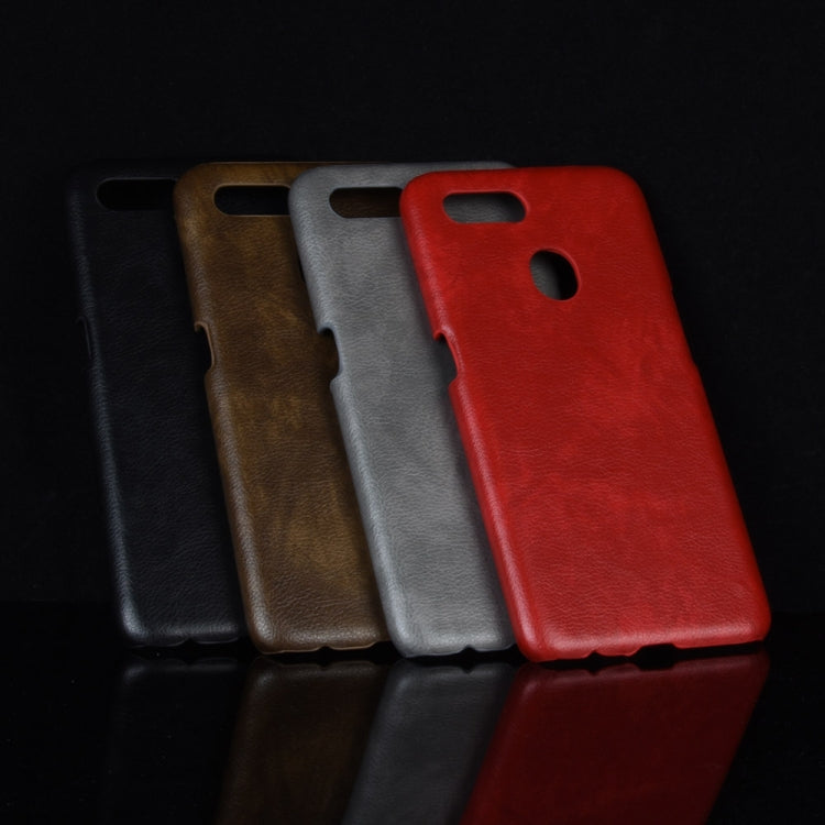 For Oppo A12 Shockproof Litchi Texture PC + PU Case