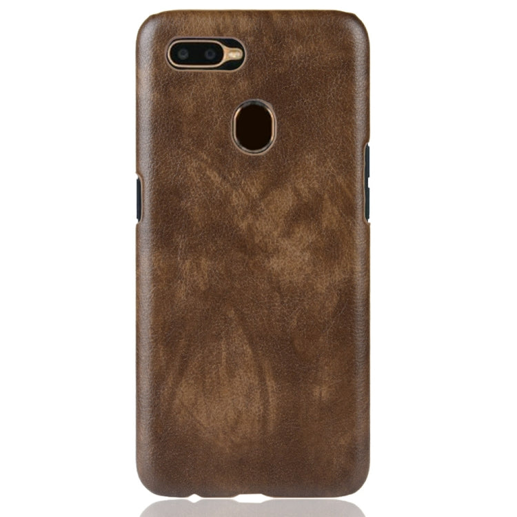 For Oppo A12 Shockproof Litchi Texture PC + PU Case